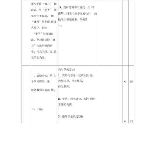 二年级体育课接力跑教案