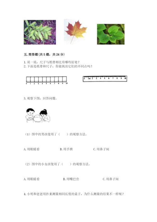 教科版一年级上册科学期末测试卷精品带答案.docx