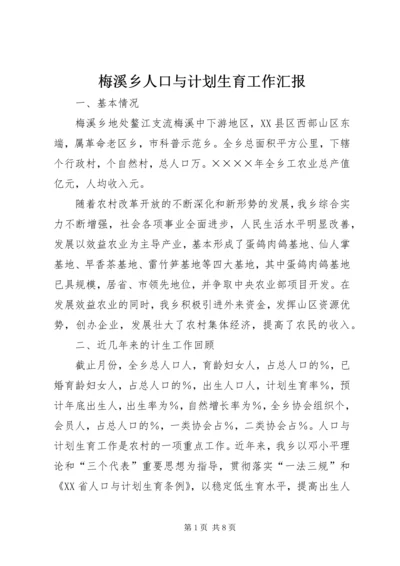 梅溪乡人口与计划生育工作汇报 (11).docx