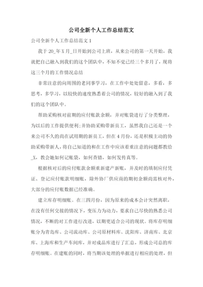 公司全新个人工作总结范文.docx