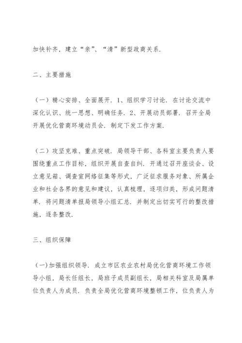 农业农村局优化营商环境工作方案.docx