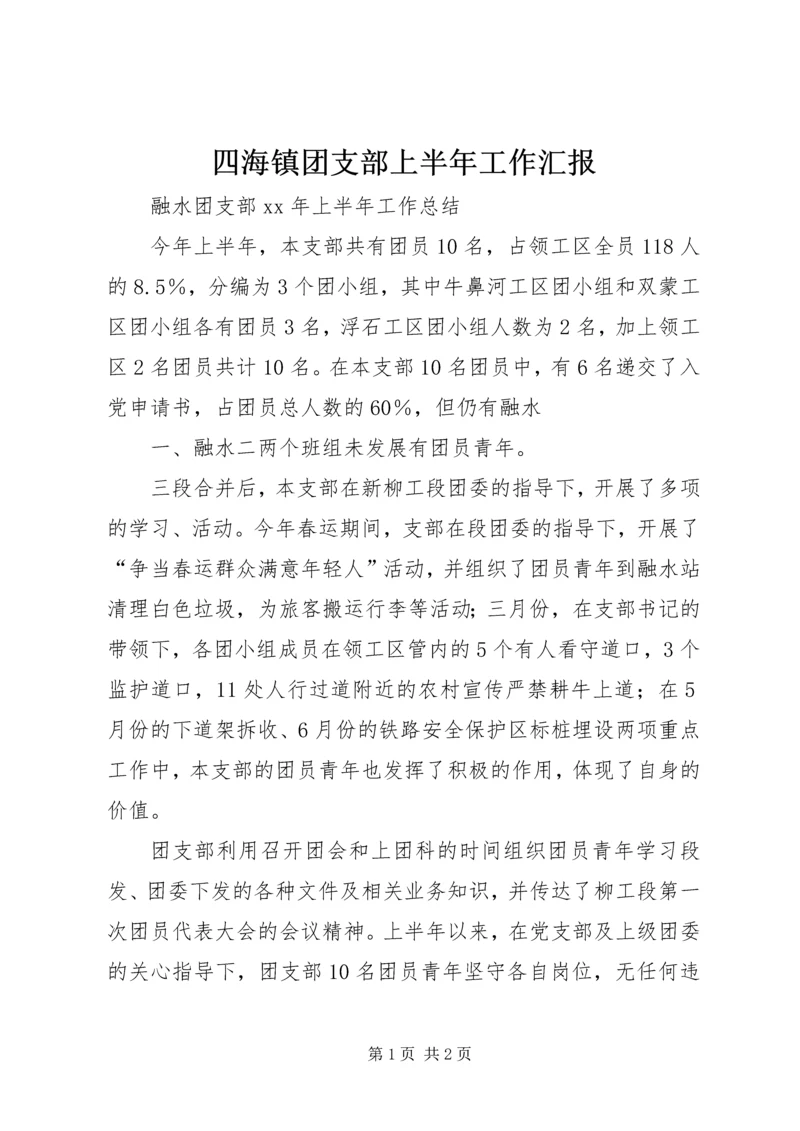 四海镇团支部上半年工作汇报 (5).docx