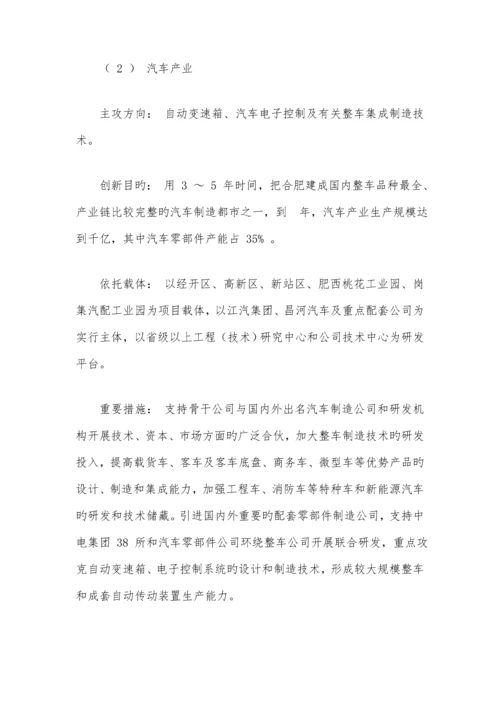 合肥市自主创新综合配套改革实施专题方案.docx