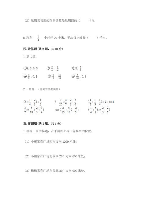 小学六年级上册数学期末测试卷加解析答案.docx