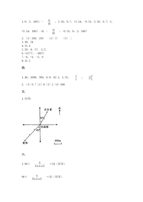 青岛版小升初数学模拟试卷含答案（能力提升）.docx