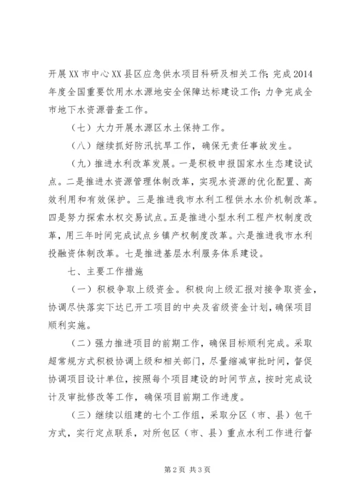 市水利局年度工作计划 (2).docx