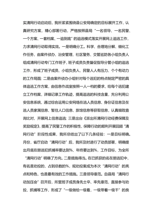 派出所“清网行动”阶段性总结.docx