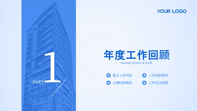 蓝色商务风工作汇报图片背景过渡页章节页