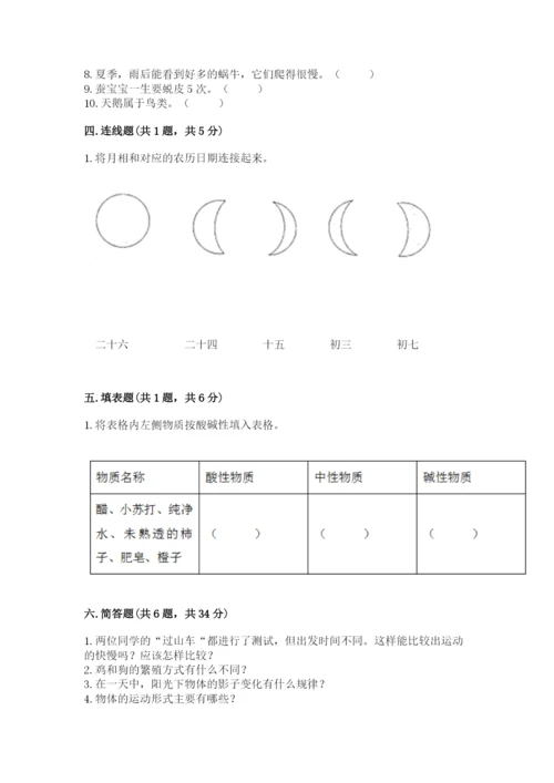 教科版小学科学三年级下册 期末测试卷（网校专用）.docx