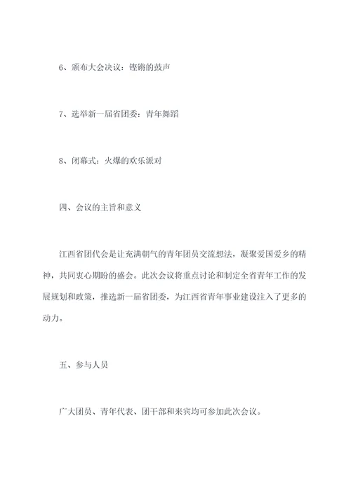 江西省团代会宣传提纲