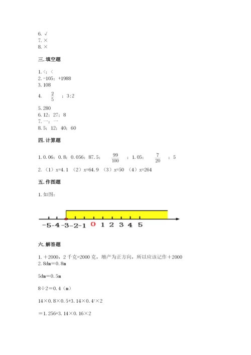 北师大版小学数学六年级下册期末检测试题精华版.docx
