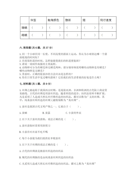 教科版科学三年级下册 期末测试卷含精品答案.docx