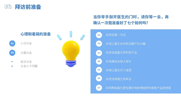 蓝白色立体风医药代表销售经营分享PPT经验分享