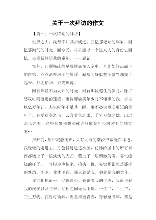 关于一次拜访的作文.docx