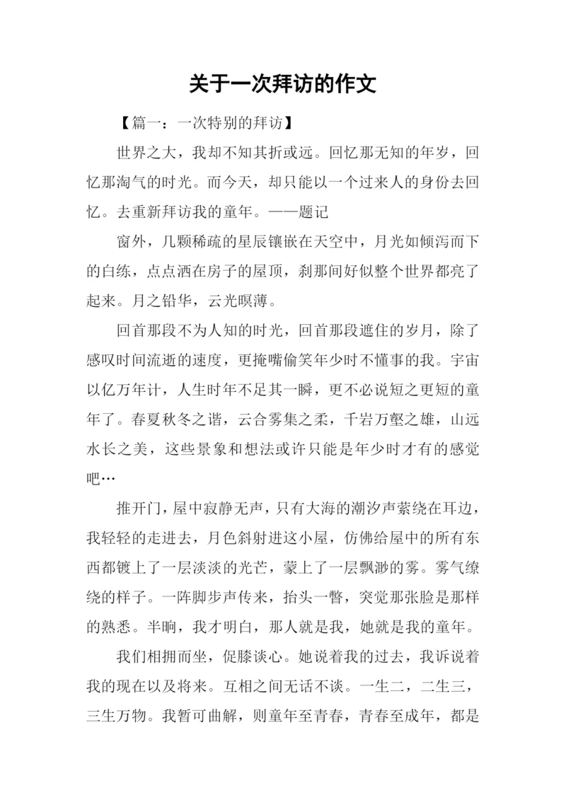 关于一次拜访的作文.docx