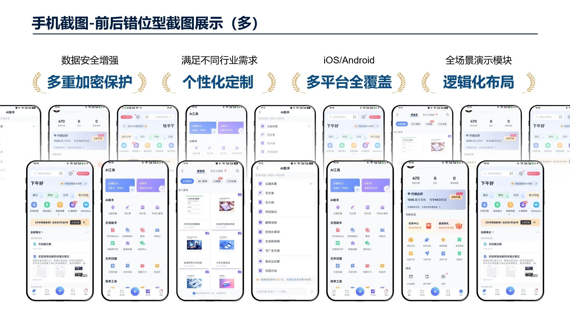 高端大气创意图文排版手机截图多图片展示
