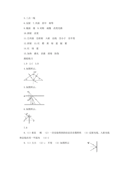 【轻松备课】人教版物理八年级上 第四章 光现象 本章复习方案 教学详案
