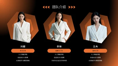 黑橙色商务风自我介绍人物介绍图文页