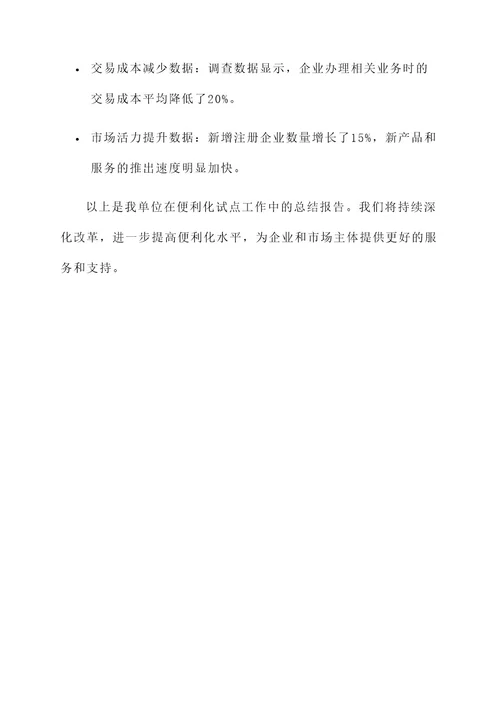 便利化试点工作总结报告