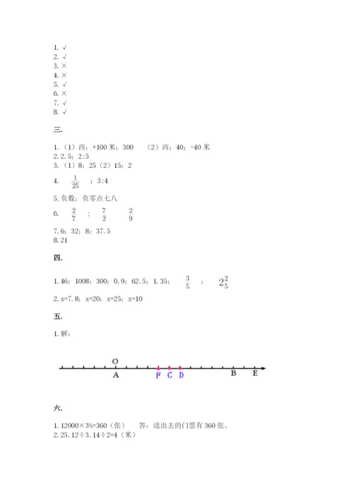 苏教版数学六年级下册试题期末模拟检测卷及答案【全优】.docx