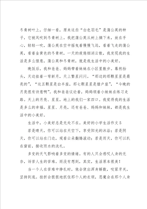 美好的小学生活作文