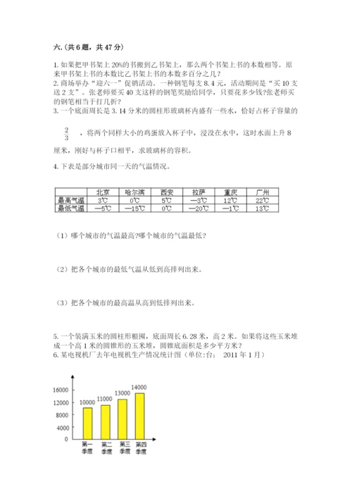 最新人教版小升初数学模拟试卷附参考答案【培优】.docx