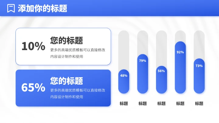 蓝色人力资源管理汇报PPT模板
