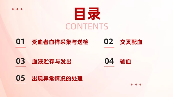 红色简约风静脉输血医疗培训ppt模板