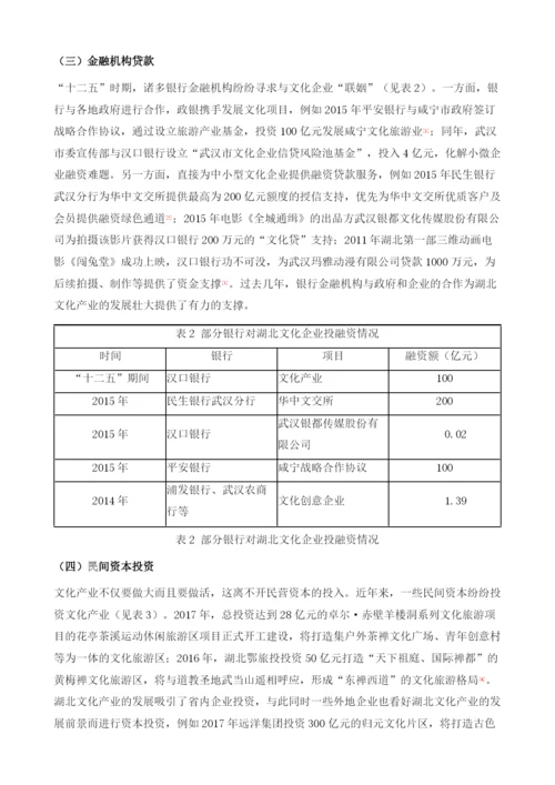 湖北文化产业投融资分析().docx