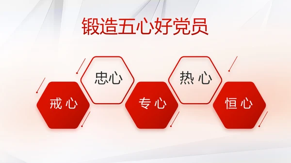 红色大气党支部党建学习教育活动动态PPT模板
