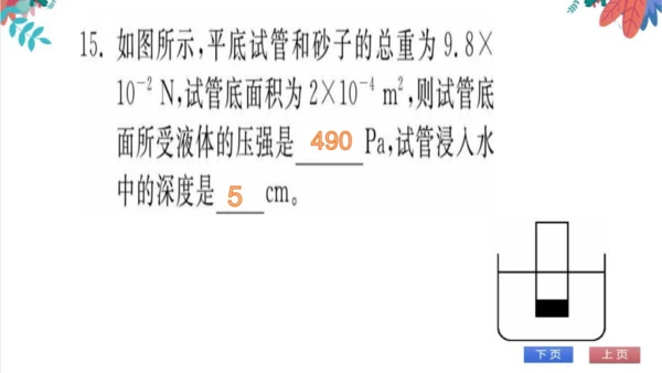 【人教版】物理八年级下册 第10章 自我测评 习题课件