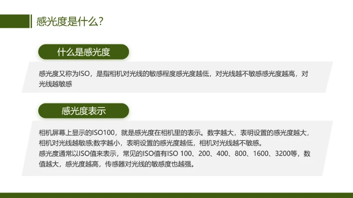 摄影知识培训摄影教程曝光三要素培训课件PPT