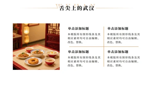 金色实景武汉旅行攻略PPT模板
