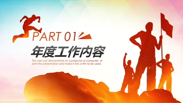 梦想2020年终总结述职报告工作计划PPT模板
