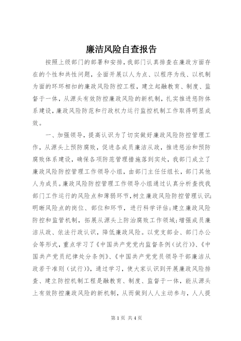 廉洁风险自查报告.docx