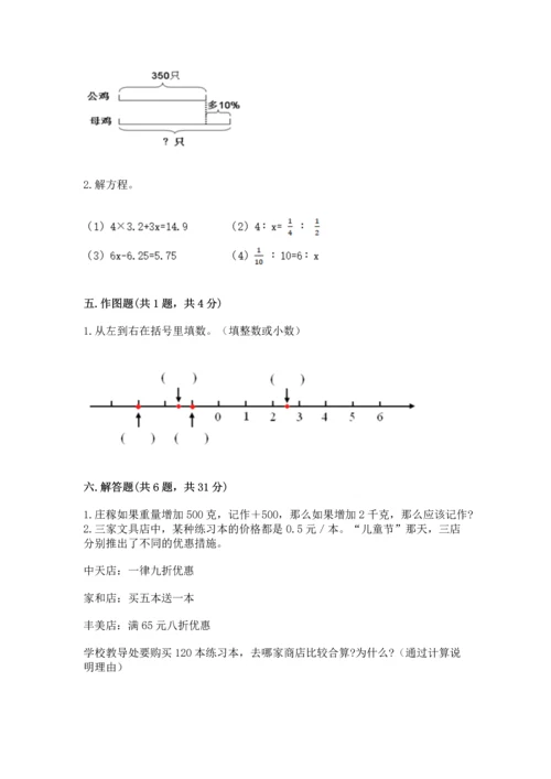 人教版六年级下册数学期末测试卷及答案【名师系列】.docx