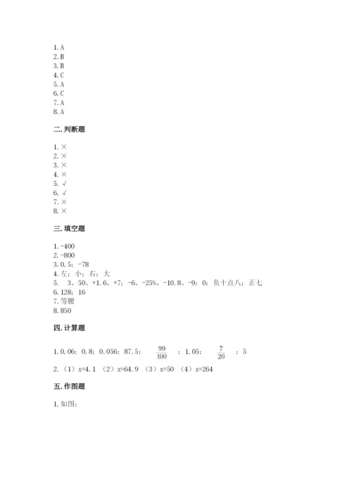 北师大版小学数学六年级下册期末检测试题附参考答案（满分必刷）.docx