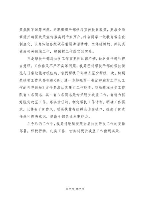 县文广新局精准扶贫自查自纠问题整改报告.docx