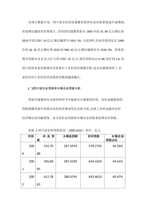 信息检索课程论文(四川农村金融发展与经济增长的关系研究).docx