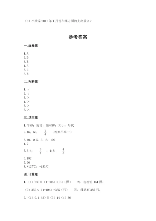 西峰市六年级下册数学期末测试卷完整.docx