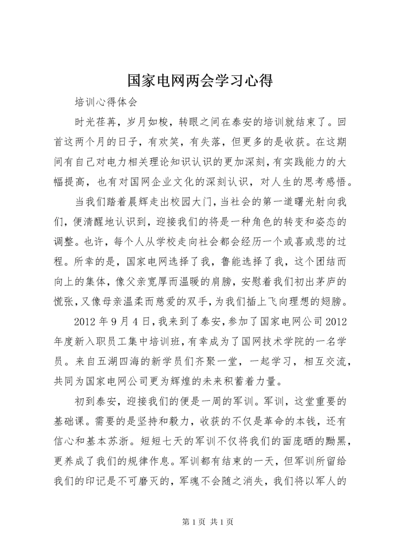 国家电网两会学习心得 (6).docx