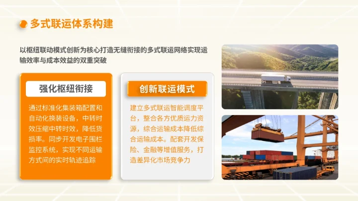 橙色商务风物流企业下半年计划PPT模板