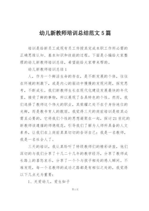 幼儿新教师培训总结范文5篇.docx