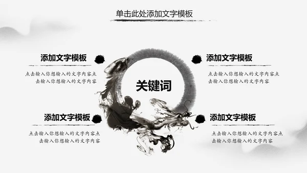 中国风水墨太极武术文化PPT模板
