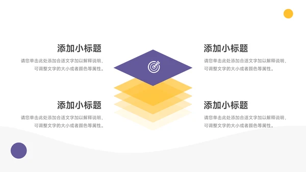 黄紫简洁员工心态管理培训PPT模板
