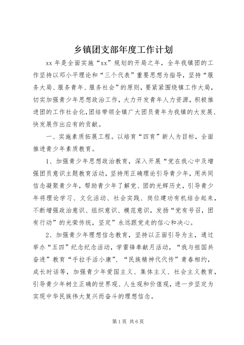 乡镇团支部年度工作计划.docx