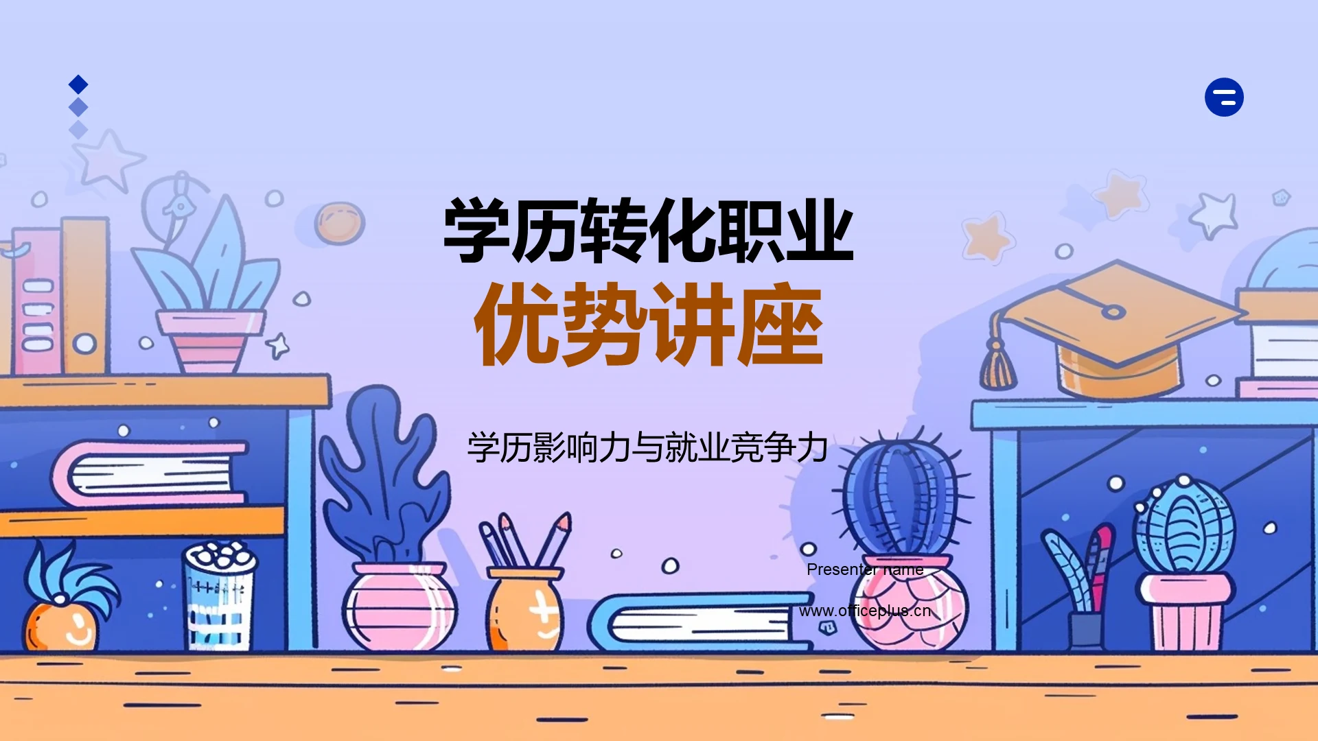 学历转化职业优势讲座PPT模板