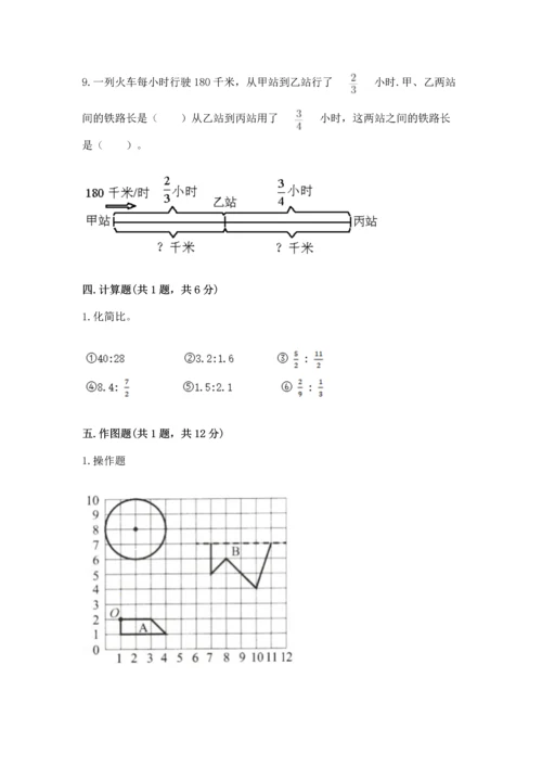 人教版六年级上册数学期末测试卷附答案（突破训练）.docx