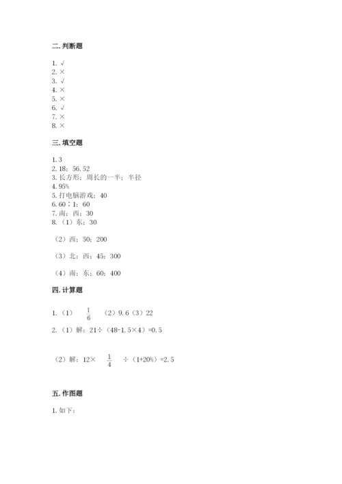 小学六年级上册数学期末测试卷【原创题】.docx