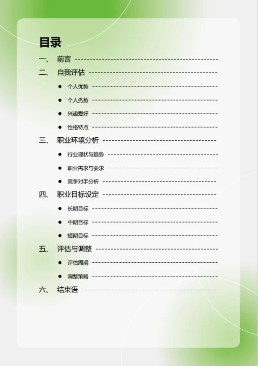 大学生职业规划书